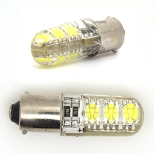 BA9S-6SMD-5050-S6 Светодиодная лампа силикон 12 вольт. BA9S-KD-S6-6SMD5050. (T4W) М117