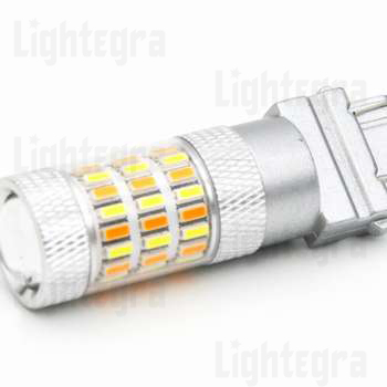 3157-60SMD-4014-CAN Светодиодная лампа. 3157 60 SMD 4014 12 вольт белый-желтый (P27-7W) L076