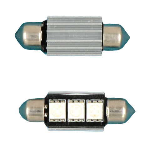 36MM-3SMD-5050-CAN-B Светодиодная лампа. Софит 36MM-3SMD-5050-CANBUS обманка синий 12 вольт L028