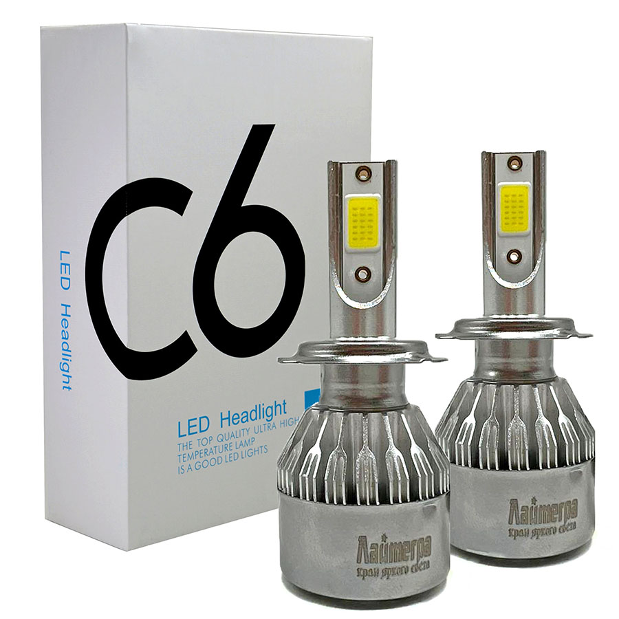 H7-C6B Головной свет. Лампа светодиодная компактная. 12-24 вольт С6B H7 11-4