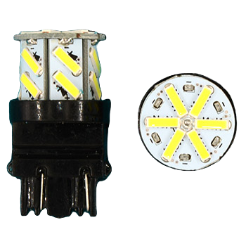 18SMD-3157-W Светодиодная лампа 3157 18 smd 12 вольт белый (P27-7W) L130