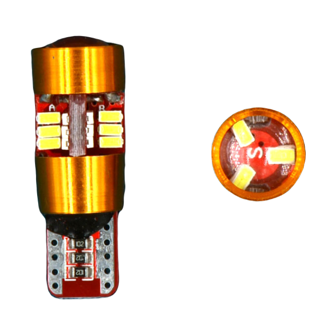 T10-27SMD-Canbus Светодиодная лампа T10 27SMD Canbus, линза выпуклая, 12 вольт, белый (W5W) L060