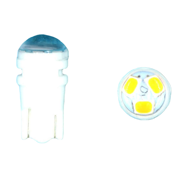 T10-3SMD-CERAMIC-Y Светодиодная лампа. T10-3SMD керамика с линзой, 12 вольт, желтый (W5W) L061