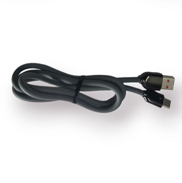 Кабель USB TYPE-C быстрая зарядка 1 метр в резиновой оплетке серый 16-3