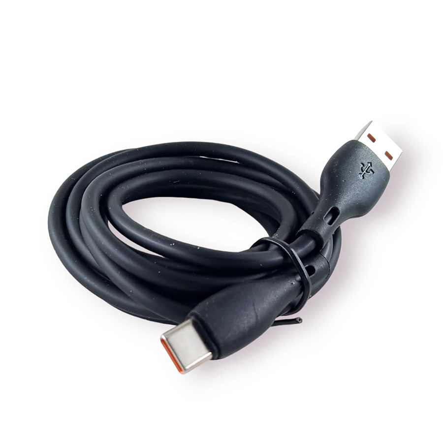 Кабель USB-TYPE-C быстрая зарядка 2 метра резиновая оплетка черный