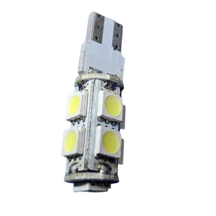 T10-9SMD-5050-WP Светодиодная лампа T10 9smd 5050 плата 12вольт белый (W5W)