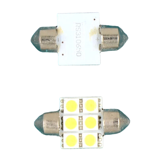 31MM-6SMD-5050 Светодиодная лампа софит 31 мм 6 smd 5050 белый 12 вольт