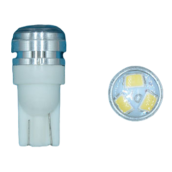 T10-1,5W-TL9R Светодиодная лампа T10 3 smd 3030 1,5 W линза 12 вольт белый (W5W)