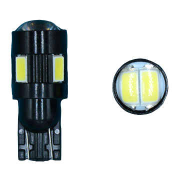 T10-5630-6smd-12-w Светодиодная лампа. T10 6 smd 5630 12 вольт белый (W5W) L091