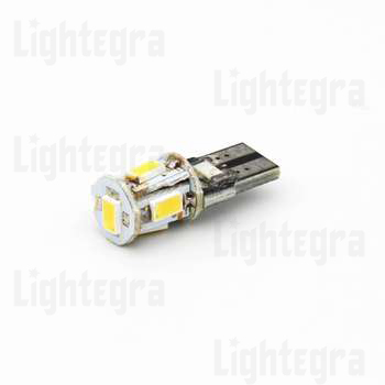 T10-5SMD-5630-CAN-W Светодиодная лампа T10 5smd 5630 CANBUS 12вольт белый (W5W) L127