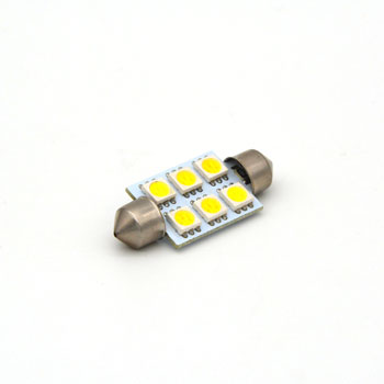 39MM-6SMD-5050 Светодиодная лампа софит 39 мм 6 smd 5050 белый 12 вольт