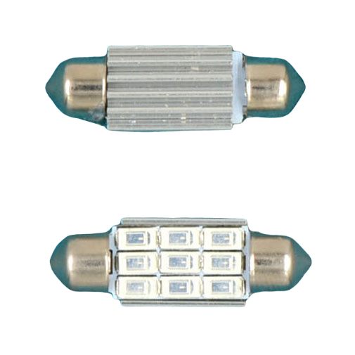 36MM-9SMD-5630-CAN-B Светодиодная лампа. Софит 36MM-9SMD-5630-CANBUS обманка синий 12 вольт