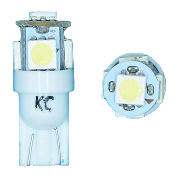 T10-5SMD-5050-W Светодиодная лампа T10 5smd 5050 12вольт белый (W5W)