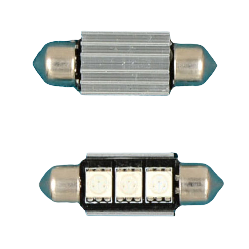 36MM-3SMD-5050-CAN-R Светодиодная лампа. Софит 36MM-3SMD-5050-CANBUS обманка красный 12 вольт L028