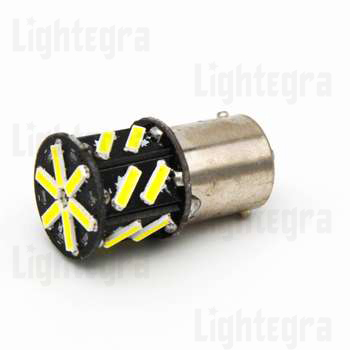 1156-18SMD-7020 Светодиодная лампа 1156 18 smd 7020 12 вольт. Белый (P21W) L048