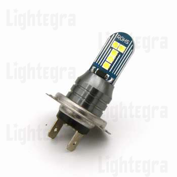 H7-10SMD-3030 Головной свет. Лампа светодиодная компактная. H7. 10SMD. Белый. 12-24 вольт