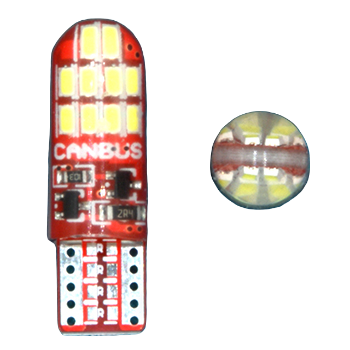 T10-20SMD-3014-S-CAN Светодиодная лампа силикон 12-24 вольт. T10-KD-20SMD3014 canbus. (W5W) L071