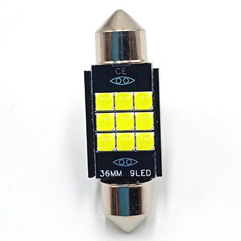 36MM-9SMD-3030-12V Светодиодная лампа. 36 мм 9 smd 3030 белый 12 V.