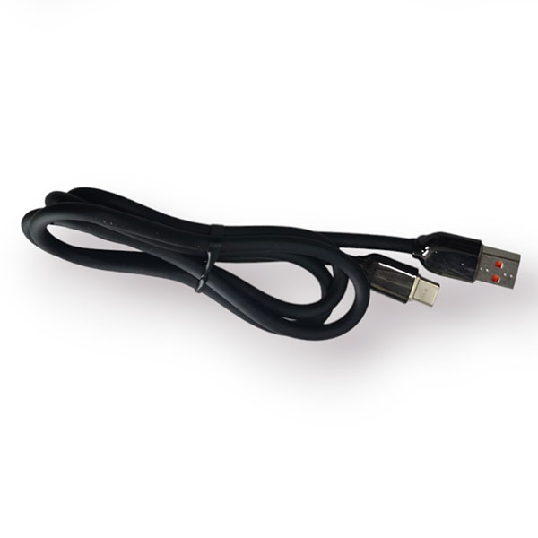 Кабель USB TYPE-C быстрая зарядка 1 метр в резиновой оплетке черный 16-3