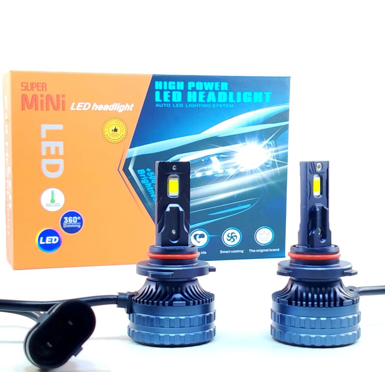 Головной свет. Лампа светодиодная с вентилятором. 100W CANBUS 9-60V 6000K HB3- K10  11-4