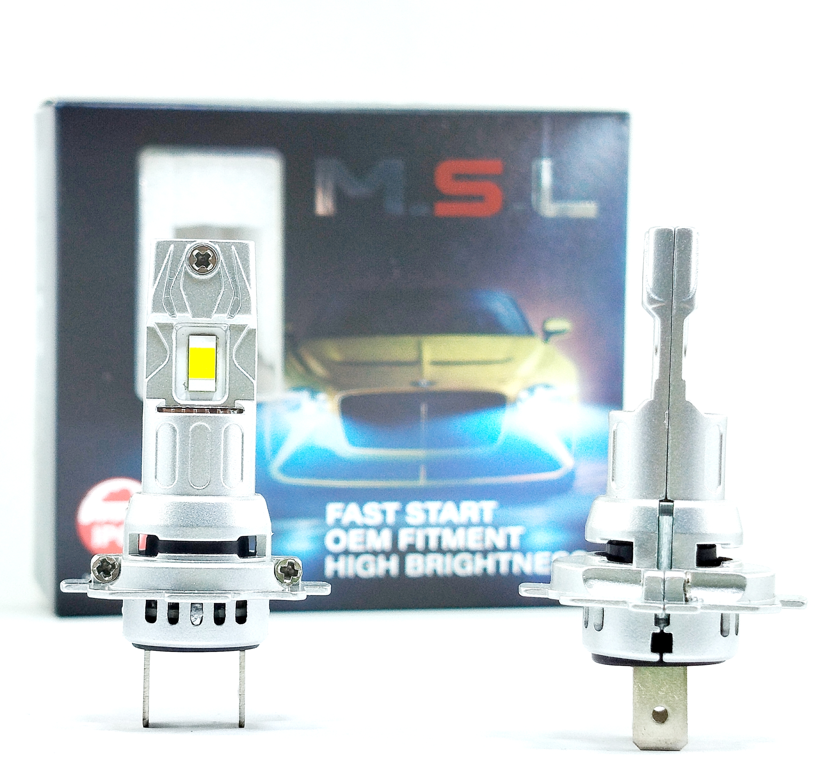 Головной свет. Светодиодная лампа с вентилятором. 12-24 вольт 60 Ватт B1-H4