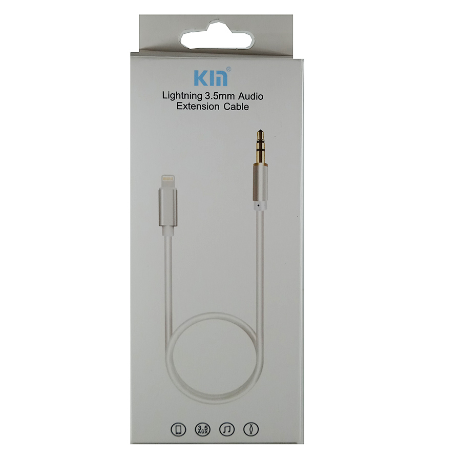 Кабель Lighining 3.5 mm Audio mini jack 1 м белый KY-122