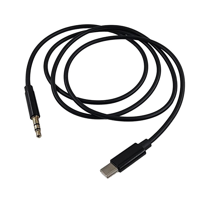 Кабель Type-C to 3.5 AUX Audio черный 1 м