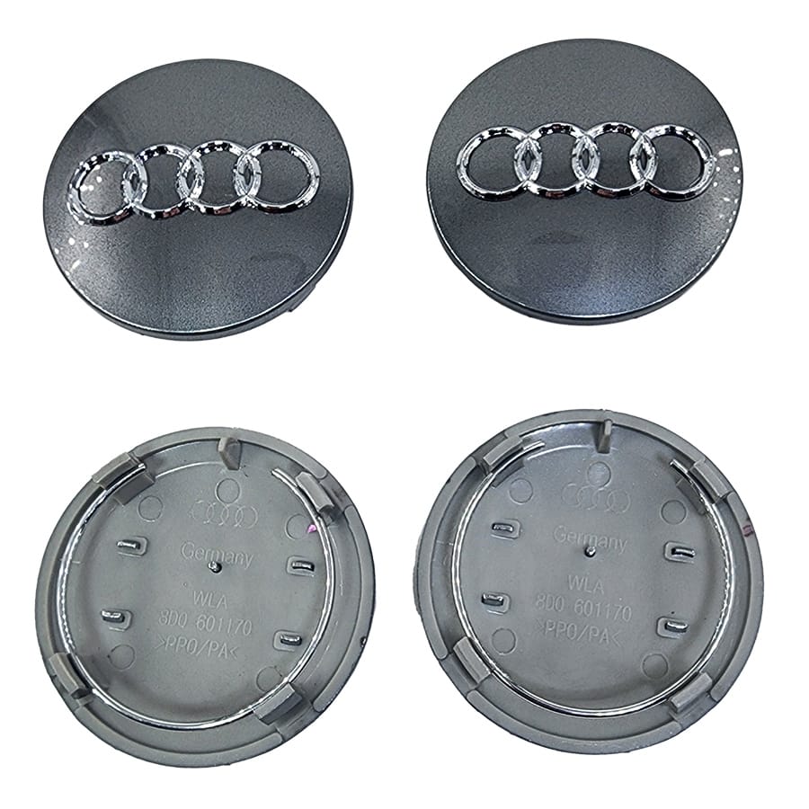 Колпачок на литой диск AUDI 68mm cерый OEM:8D0601170