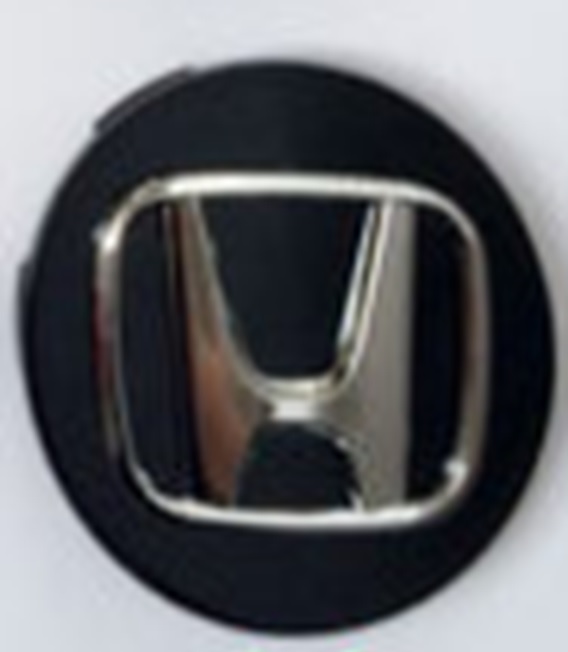 Колпачок на литой диск Honda 68mm черный c серебристой эмблемой