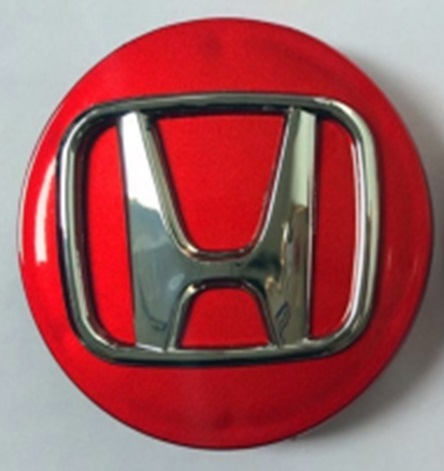 Колпачок на литой диск Honda 68mm красный