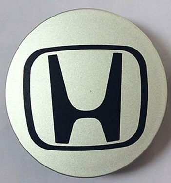 Колпачок на литой диск Honda 68mm серебристый c черной эмблемой