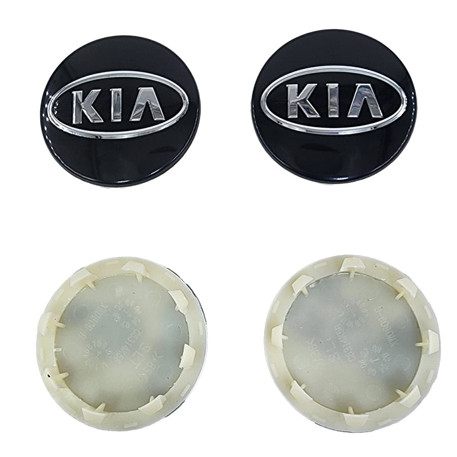 Колпачок на литой диск KIA 58mm черный в овале C5314K58