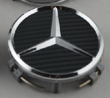 Колпачок на литой диск Mercedes-Benz 75 mm черный карбон