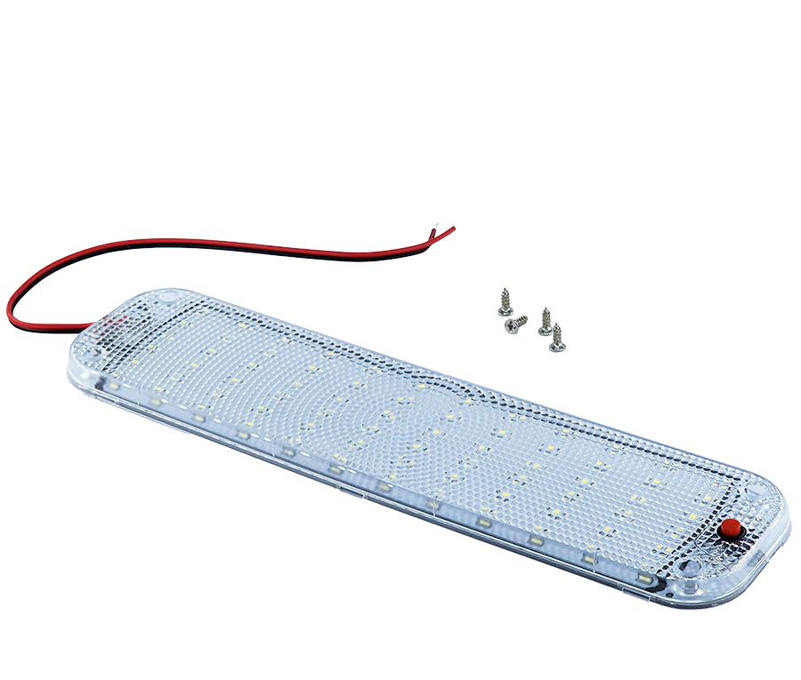 Плафон светодиодный 60 LED 12-24Вольт 250х60х10 мм Белый