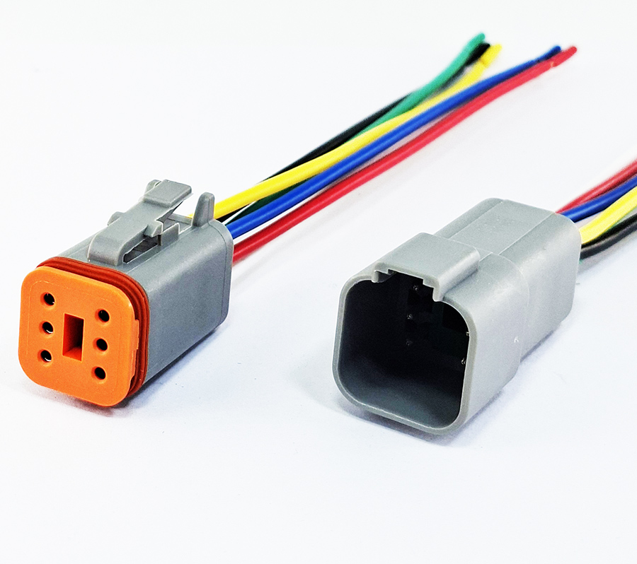 Разъем Deutsch мама + папа DT04-6P DT06-6S 6 контактов ГАЗ КАМАЗ МАЗ MAN Volvo 1 кв.мм. к-т