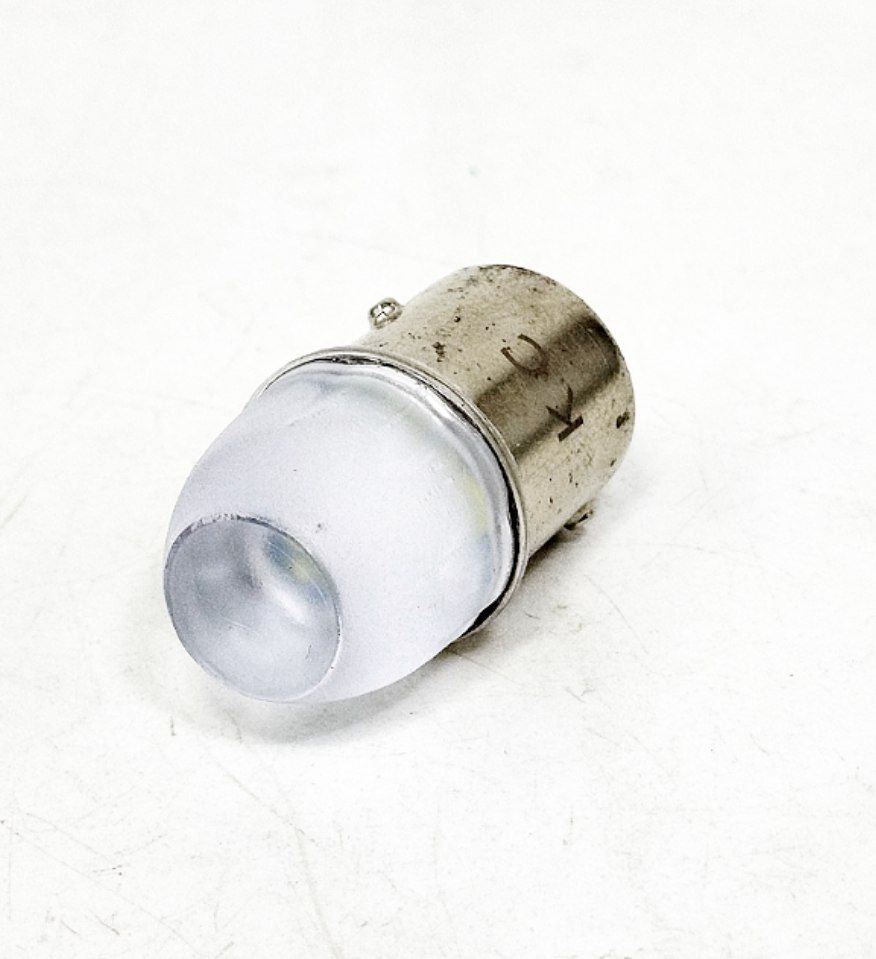 Светодиодная лампа. 1157-3SMD-5630-W (P21W) матовая вогнутая линза. 12 Вольт.1 шт
