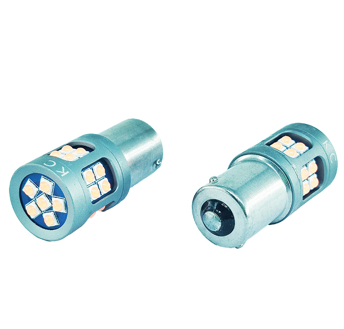 Светодиодная лампа. Z2 1156(P21W, Ba15s) 26SMD-3030 5W 12-24Вольт Красный