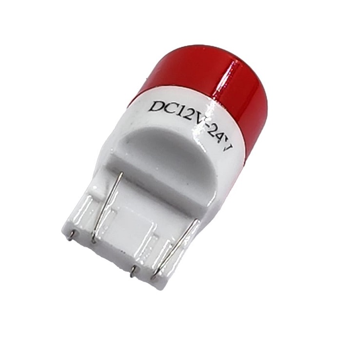 Светодиодная лампа 7443 (T20) 6 smd 3030 красный 12-24 вольт Granta SRCK