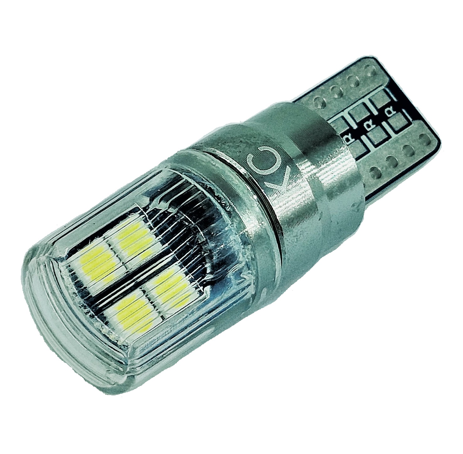 Светодиодная лампа T10 8SMD-3030 рифленое стекло 12-24 вольт. Белый